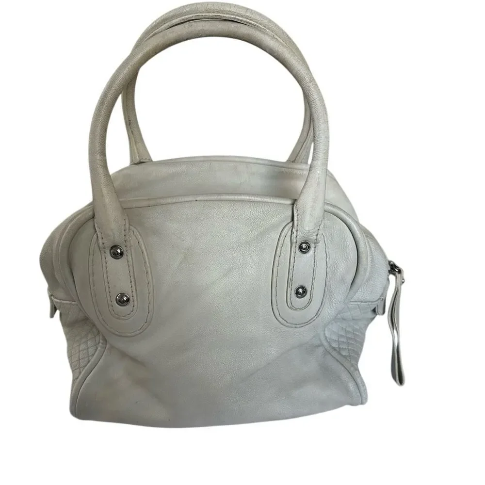 Chanel White Satchel with Iconic CC Logo